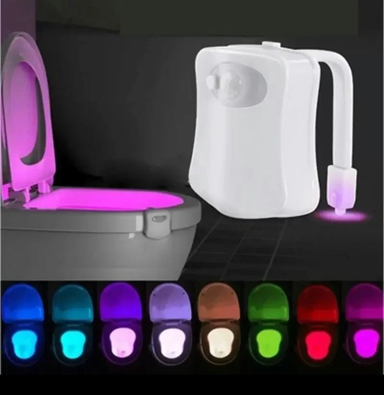 LED Toilet Seat Motion Sensor Lamp