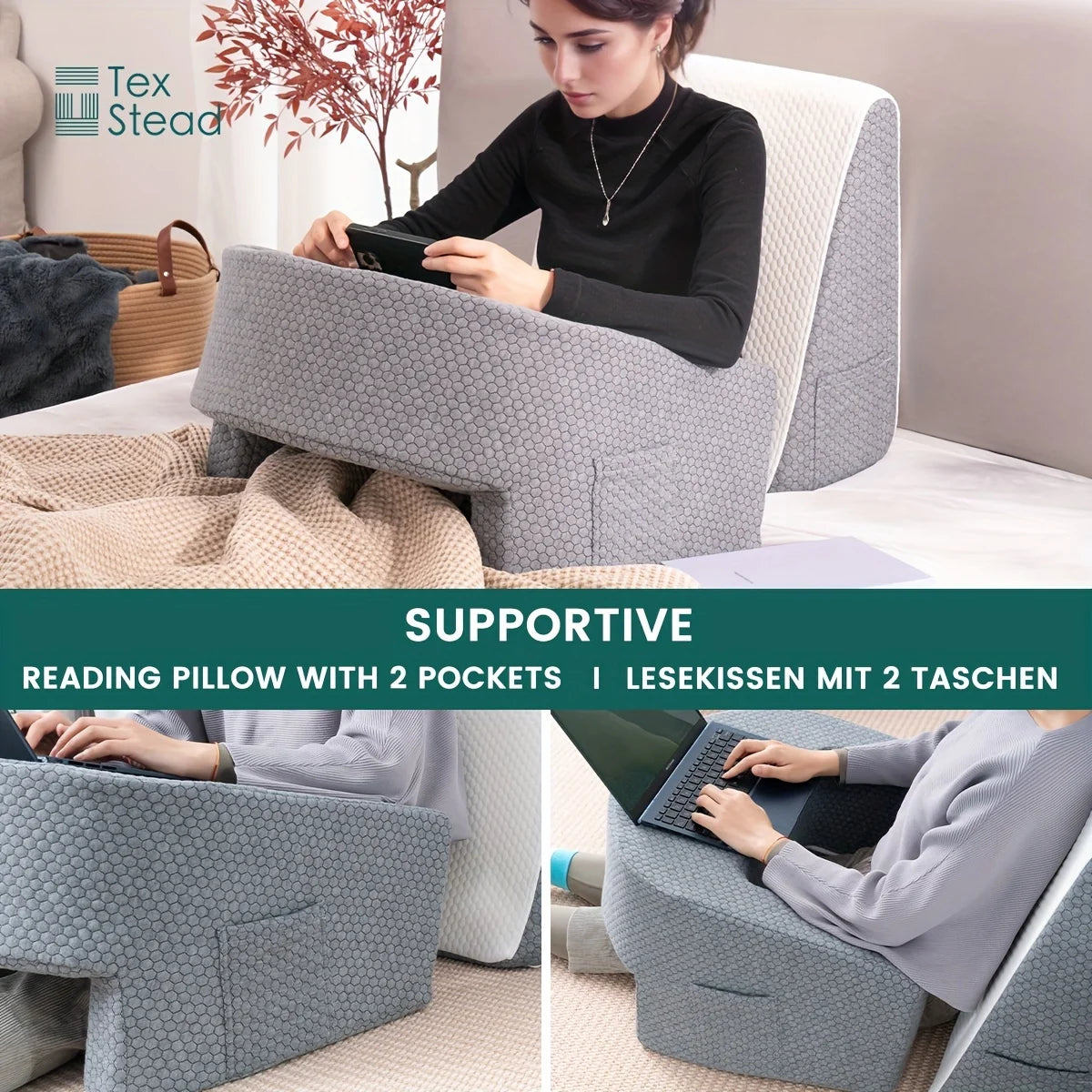 ComfortNest Reading Pillow