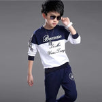 Boys' Casual Letter Print Tracksuit Set